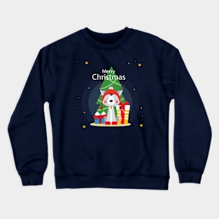 Cute Christmas cat Crewneck Sweatshirt